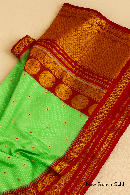 Gadwal Pattu Saree-AM-GPS-GREEN-004