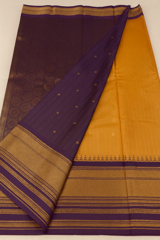 Semi Gadwal Pattu Saree-AM-SGPS-ORANGE-008