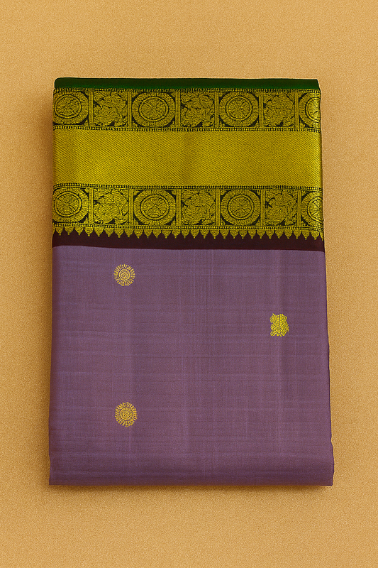 Pure Kanchivaram Pattu Saree-AM-KPS-LAVENDER-002