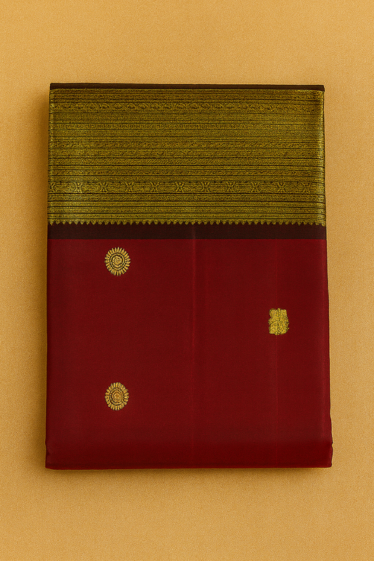 Pure Kanchivaram Pattu Saree-AM-KPS-MAROON-003