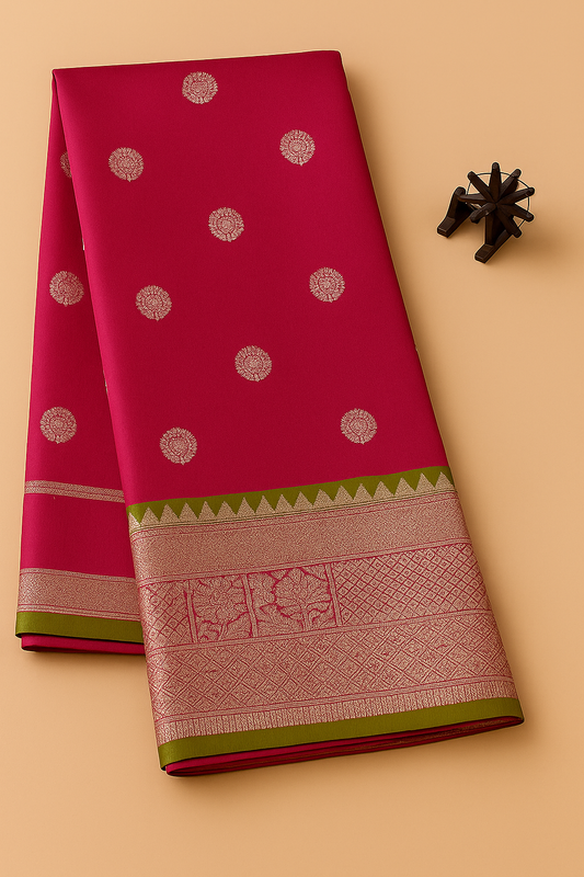 Venkatagiri Pure Pattu Saree-AM-VPPS-PINK-002