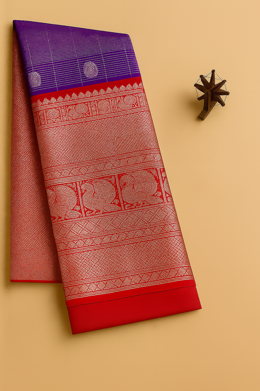 Venkatagiri Pure Pattu Saree-AM-VPPS-VOILET-004