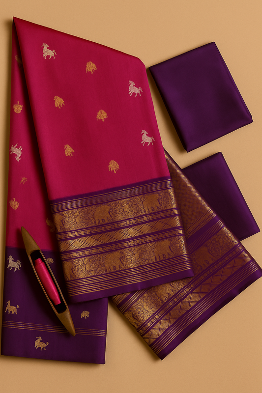 Bridal Kanjivaram Pure Silk-AM-KVS-PINK-001