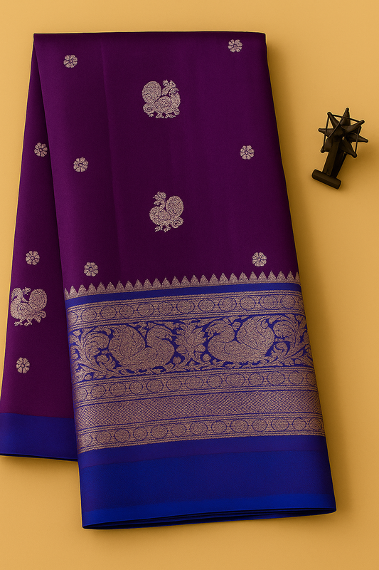 Venkatagiri Pure Pattu Saree-AM-VPPS-ROYAL PURPLE-008