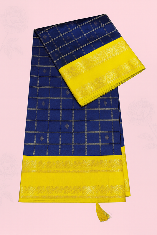 Kolam Pattu Saree-AM-KPS-ROAL BLUE-022