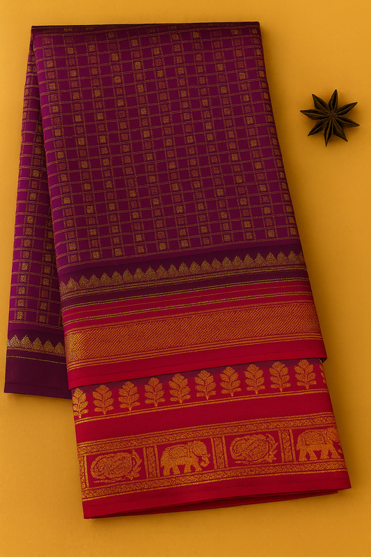 Kolam Pattu saree-AM-KPS-ROYAL PURPLE-003