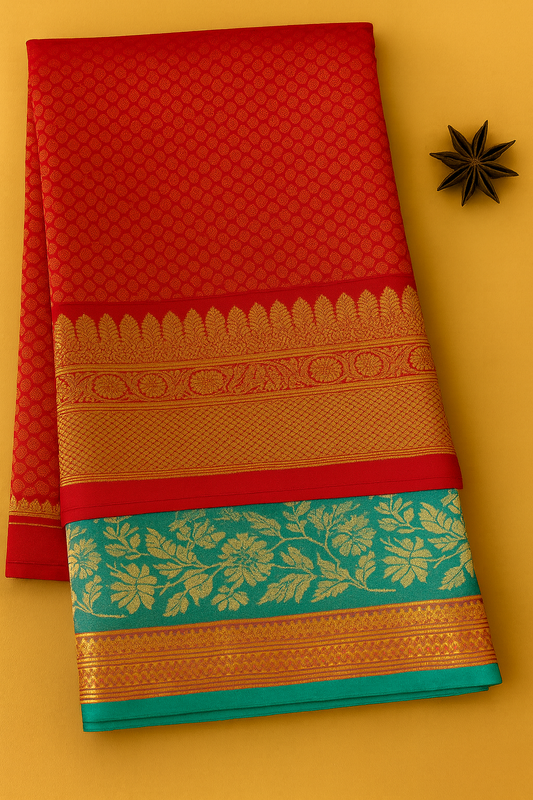 Kolam Pattu Saree-AM-KPS-ORANGE-004