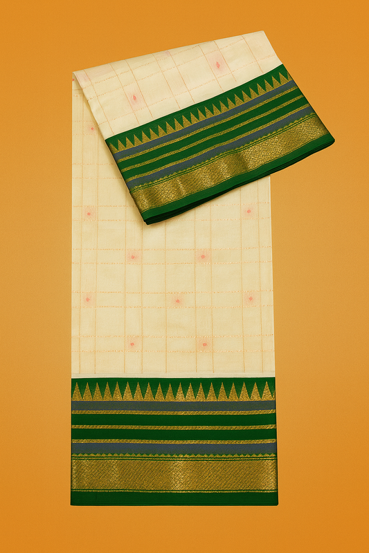Kolam Pattu Saree-AM-KPS-IVORY CREAM-027