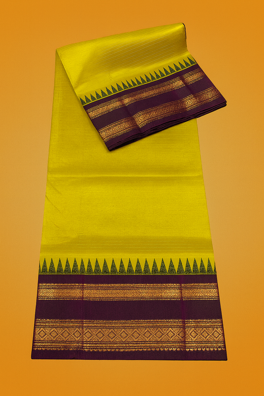 Kolam Pattu Saree-AM-KPS-YELLOW-O28