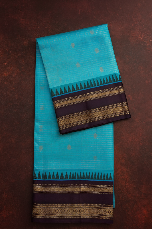 Kolam Pattu Saree-AM-KPS-SKY BLUE-029