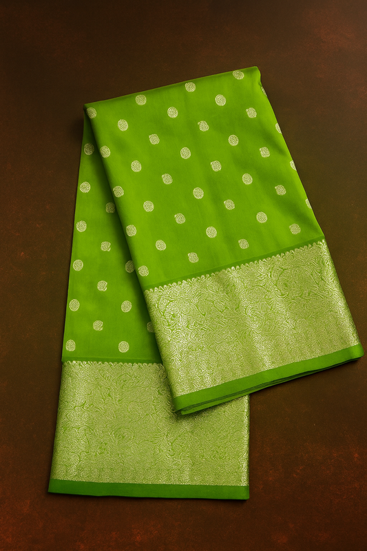 Venkatagiri Pure Pattu Saree-AM-VPPS-GREEN-014