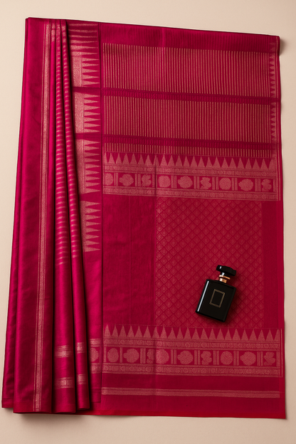 Kolam Pattu Saree-AM-KPS-MENGENTA PINK-011