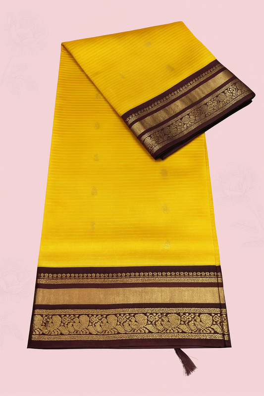 Kolam Pattu Saree-AM-KPS-YELLOW-019