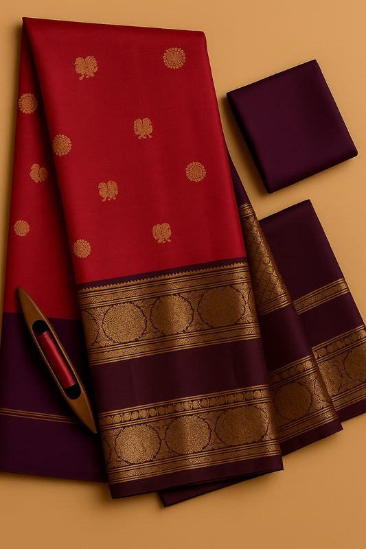 Bridal Kanjivaram Pure Silk-AM-KVS-RED-005