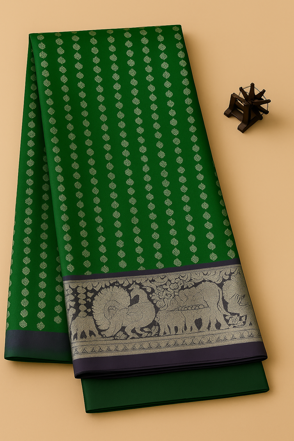 Pure Silk Saree-AM-PSS-GREEN-006