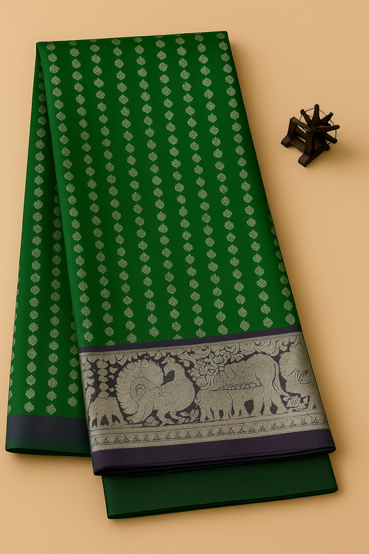 Pure Silk Saree-AM-PSS-GREEN-006