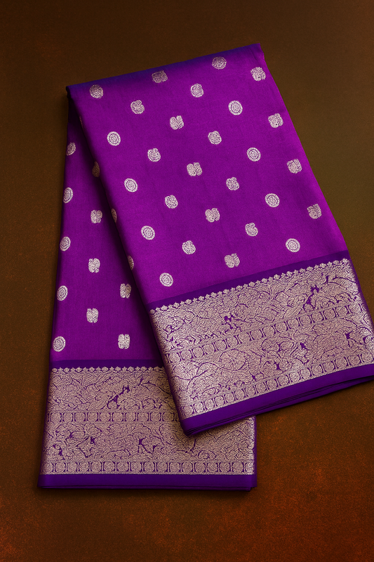 Venkatagiri Pure Pattu Saree-AM-VPPS-ROYAL PURPLE-015