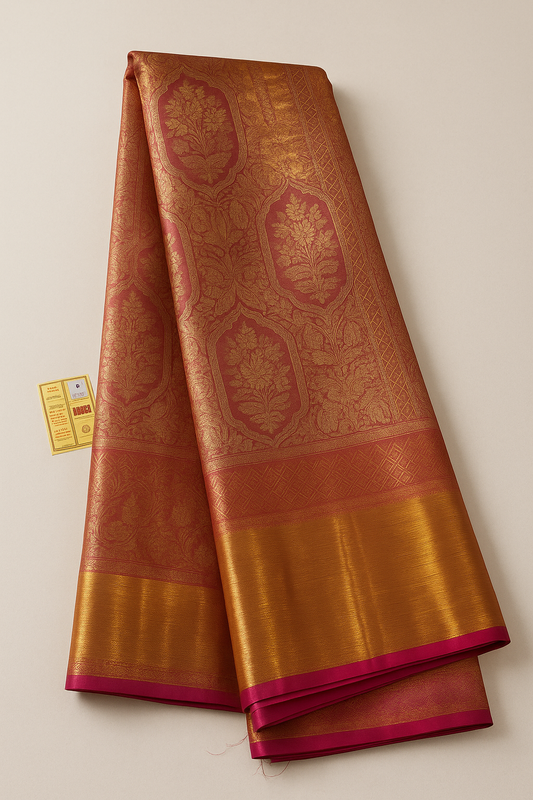 Handloom Kanchi Pattu Saree- AM-KPS-PINK-003