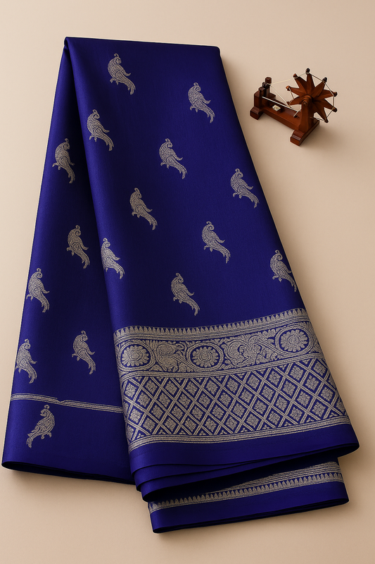 Pure Silk Saree-AM-PSS-PURPLE-002