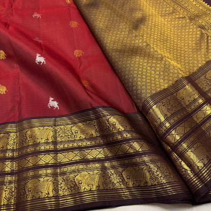 Bridal Kanjivaram Pure Silk-AM-KVS-RED-003