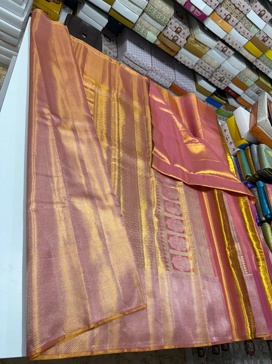 Handloom Kanchi Pattu Saree- AM-KPS-PINK-002
