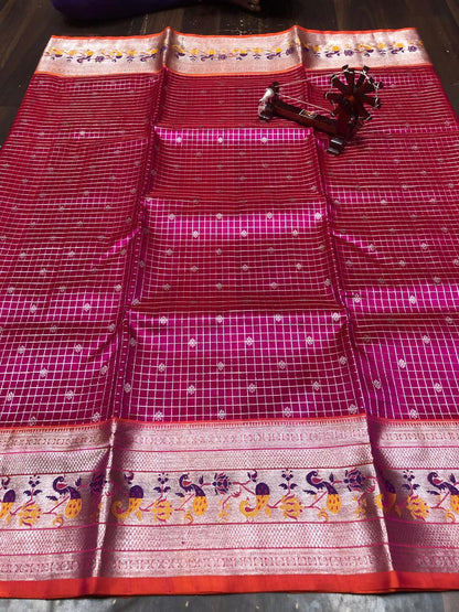 Pure Silk Saree-AM-PSS-PINK-005