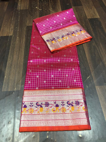 Pure Silk Saree-AM-PSS-PINK-005