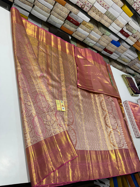 Handloom Kanchi Pattu Saree- AM-KPS-PINK-003