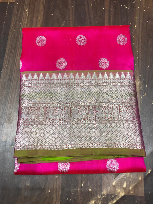 Venkatagiri Pure Pattu Saree-AM-VPPS-PINK-002