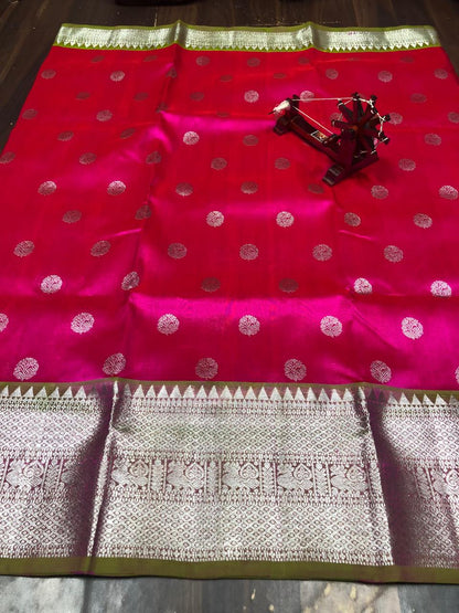 Venkatagiri Pure Pattu Saree-AM-VPPS-PINK-002