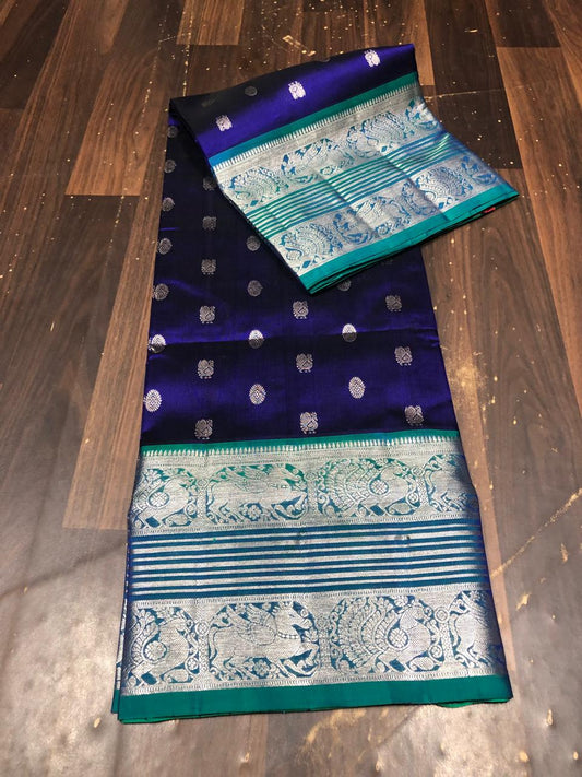 Venkatagiri Pure Pattu Saree-AM-VPPS-ROYAL BLUE-003