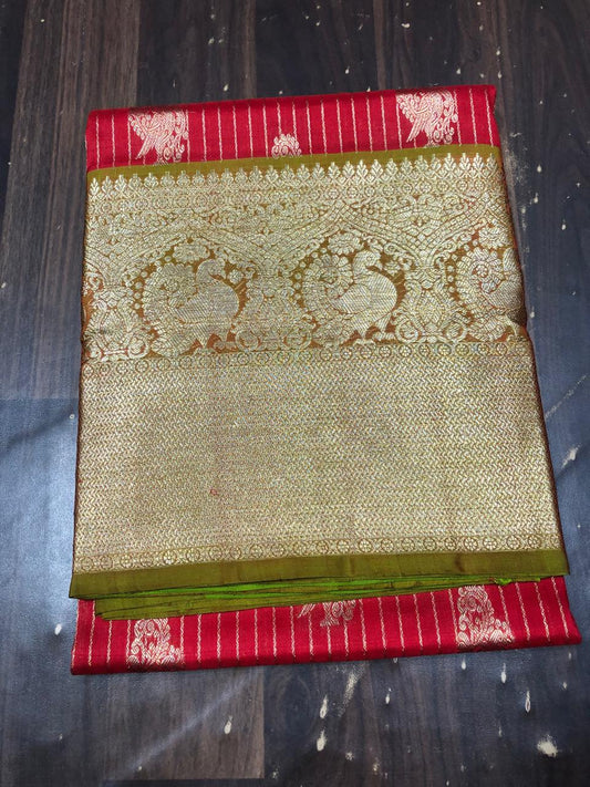 Venkatagiri Pure Pattu Saree-AM-VPPS-RED-005