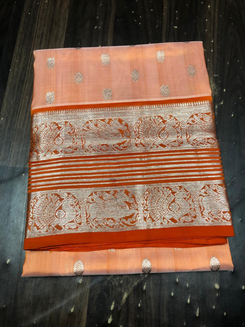 Venkatagiri Pure Pattu saree-AM-VPPS-PEACH-006