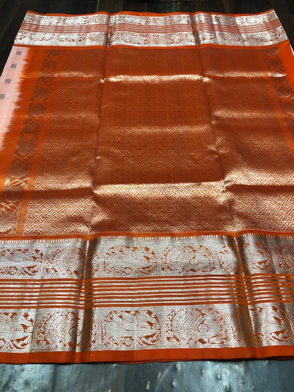 Venkatagiri Pure Pattu saree-AM-VPPS-PEACH-006