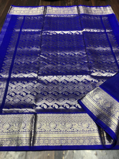 Venkatagiri Pure Pattu Saree-AM-VPPS-ROYAL BLUE-007