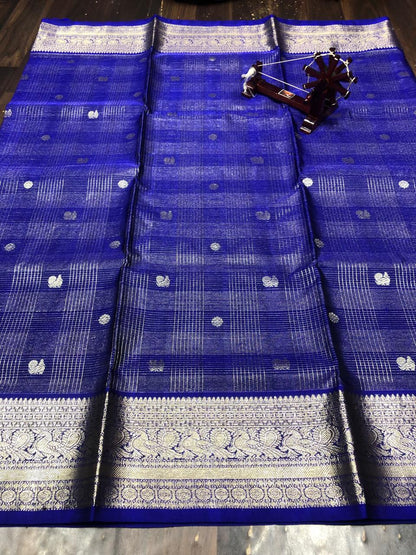Venkatagiri Pure Pattu Saree-AM-VPPS-ROYAL BLUE-007