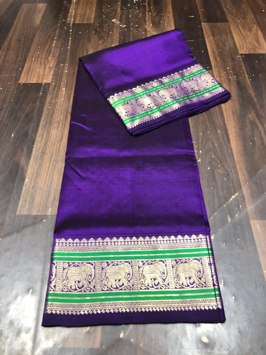 Venkatagiri Pure Pattu Saree-AM-VPPS-BLUE-011