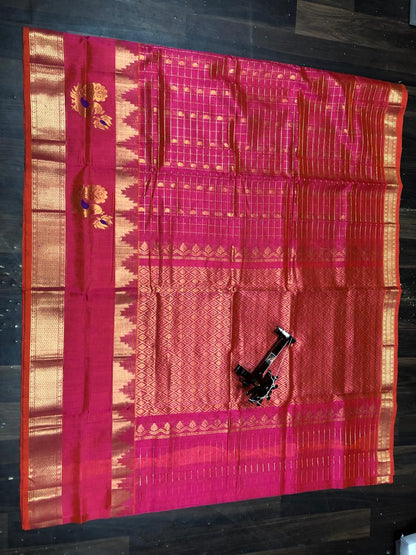 Kolam Pattu Saree-AM-KPS-PINK-012