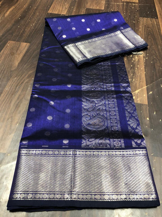 Kolam Pattu Saree-AM-KPS-BLUE-013