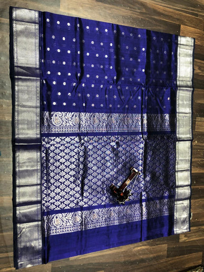 Kolam Pattu Saree-AM-KPS-BLUE-013