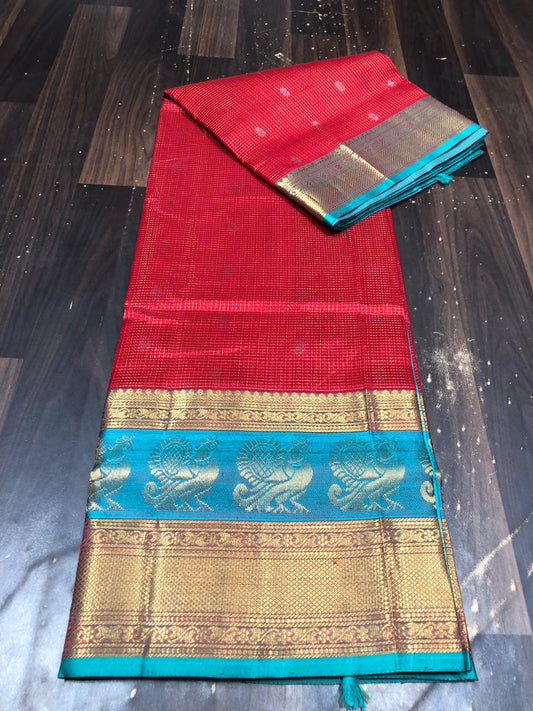 Kolam Pattu Saree-AM-VPS-CRIMSON RED-008