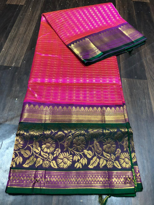 Kolam Pattu Saree-AM-KPS-PINK-007