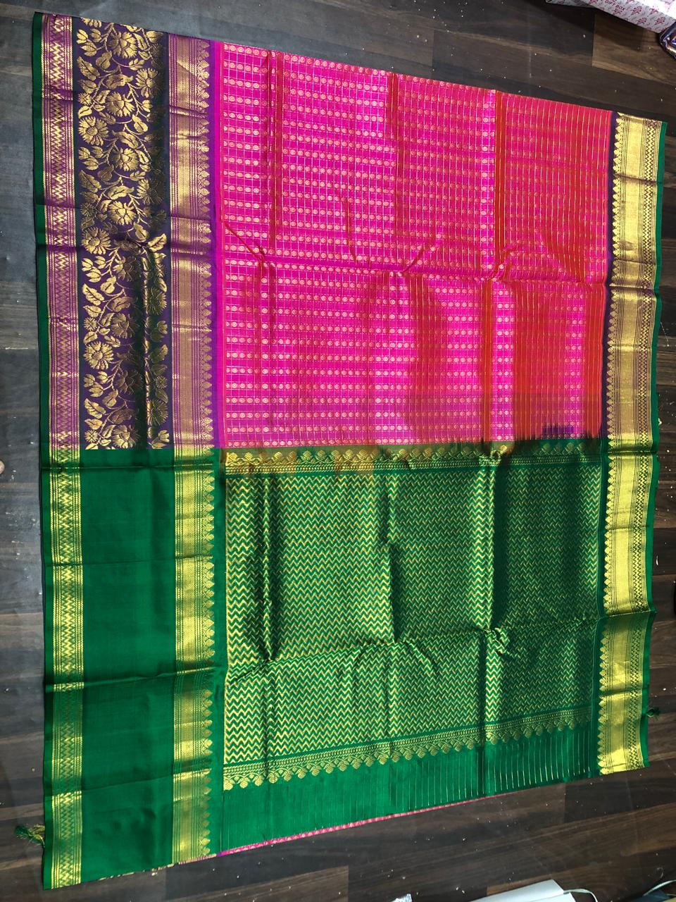 Kolam Pattu Saree-AM-KPS-PINK-007