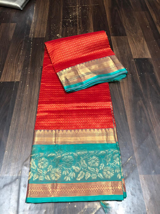Kolam Pattu Saree-AM-KPS-ORANGE-004