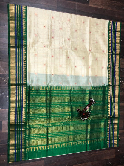 Kolam Pattu Saree-AM-KPS-IVORY CREAM-027