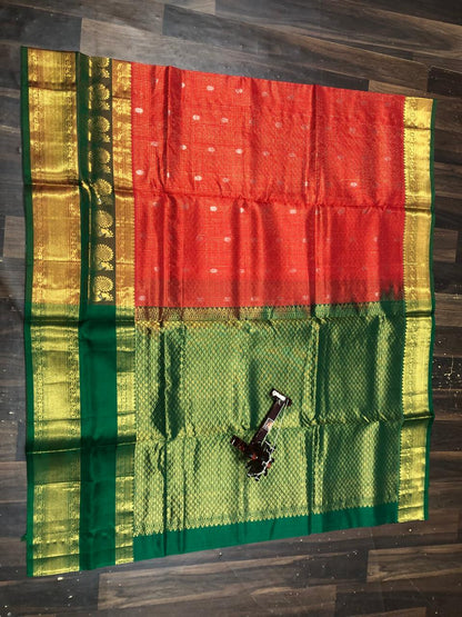 Kolam Pattu Saree-AM-KPS-ORANGE-009