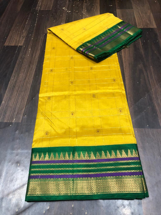 Kolam Pattu Saree-AM-KPS-MUSTARD YELLOW-018