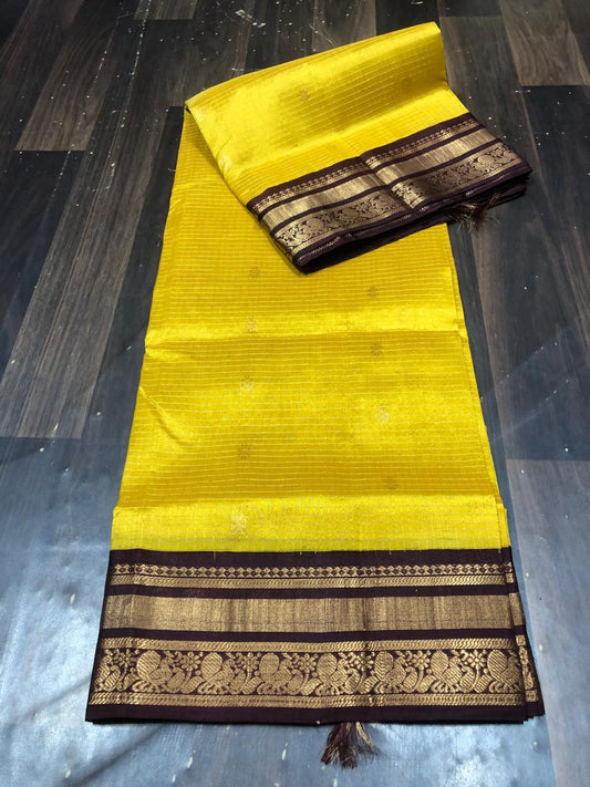 Kolam Pattu Saree-AM-KPS-YELLOW-019