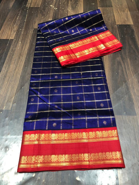 Kolam Pattu Saree-AM-KPS-ROAL BLUE-021