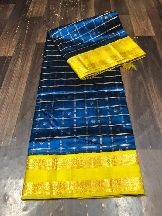 Kolam Pattu Saree-AM-KPS-ROAL BLUE-022